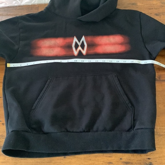 Morgan Wallen Official Heavyweight Blur Photo Black Hooded Sweatshirt Sz M - Picture 5 of 10